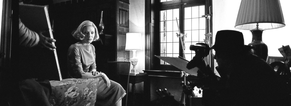 Cinematographer Ed Lachman and Cate Blanchett on the set of CAROL © 2015 The Weinstein Company. All rights reserved